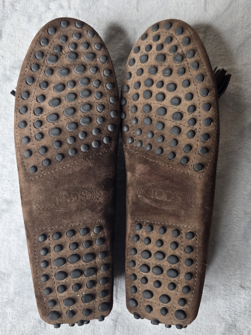 Tod's Brown Suede Loafers with Black Trim And Tassels. Womens Sz 36 ( US 6 ) - Picture 8 of 8